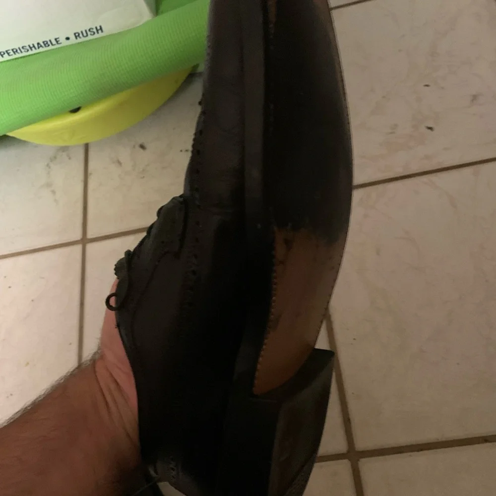 Stewart McGuire Black Leather Men's Dress Shoes - Picture 8 of 12